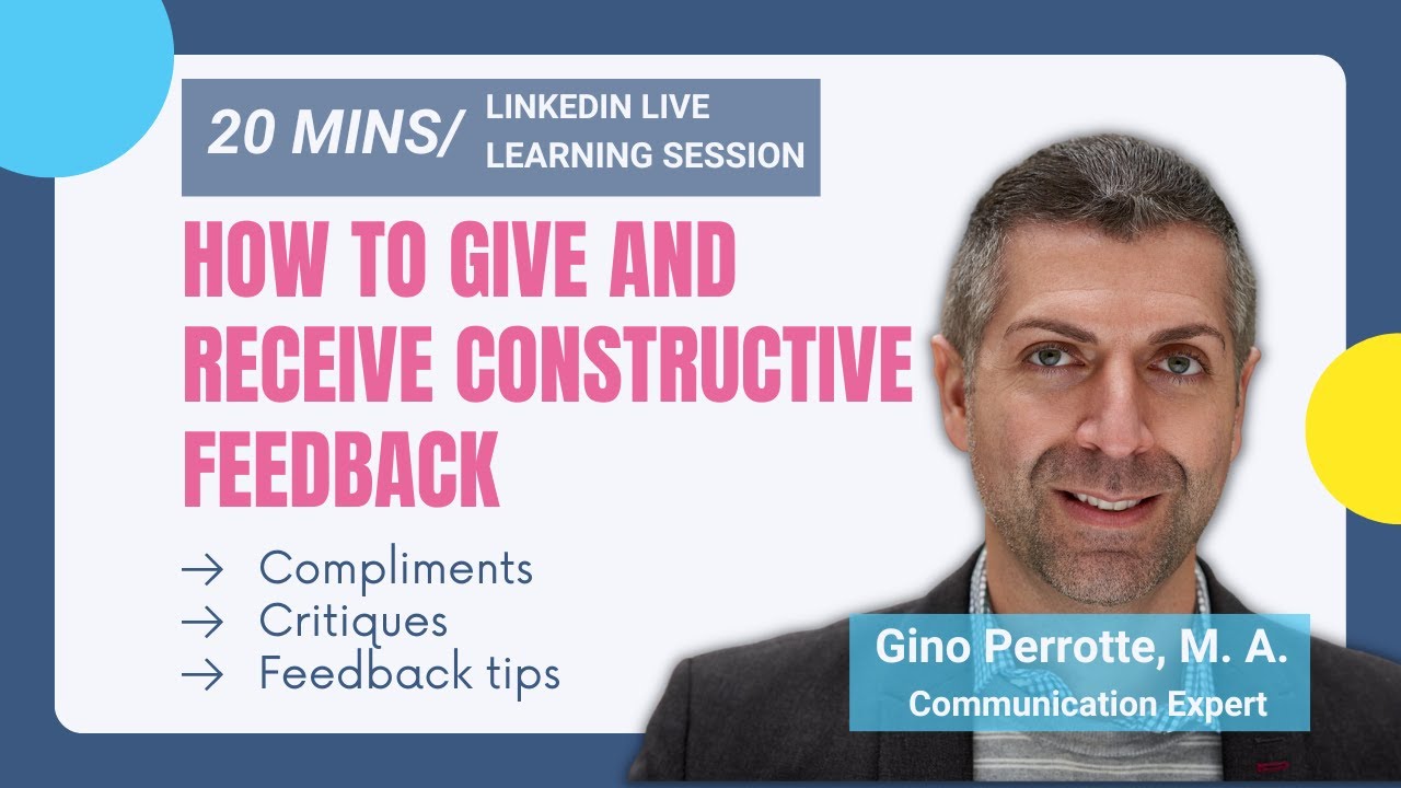 How to Give and Receive Constructive Feedback - YouTube
