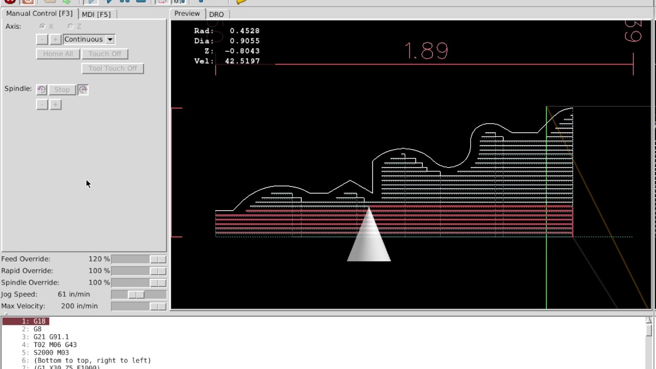 LinuxCNC G71 Type II (Now with some robustness) - YouTube