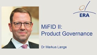MiFID II: Product Governance