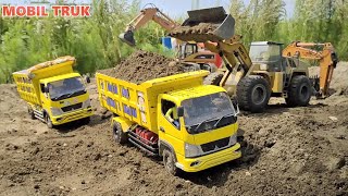 LOADER RC MUAT PASIR, MOBIL TRUK CANTER FUSO DUMP TRUCK RC, EXCAVATOR BEKO KERUK