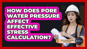 How Does Pore Water Pressure Affect Effective Stress Calculation?