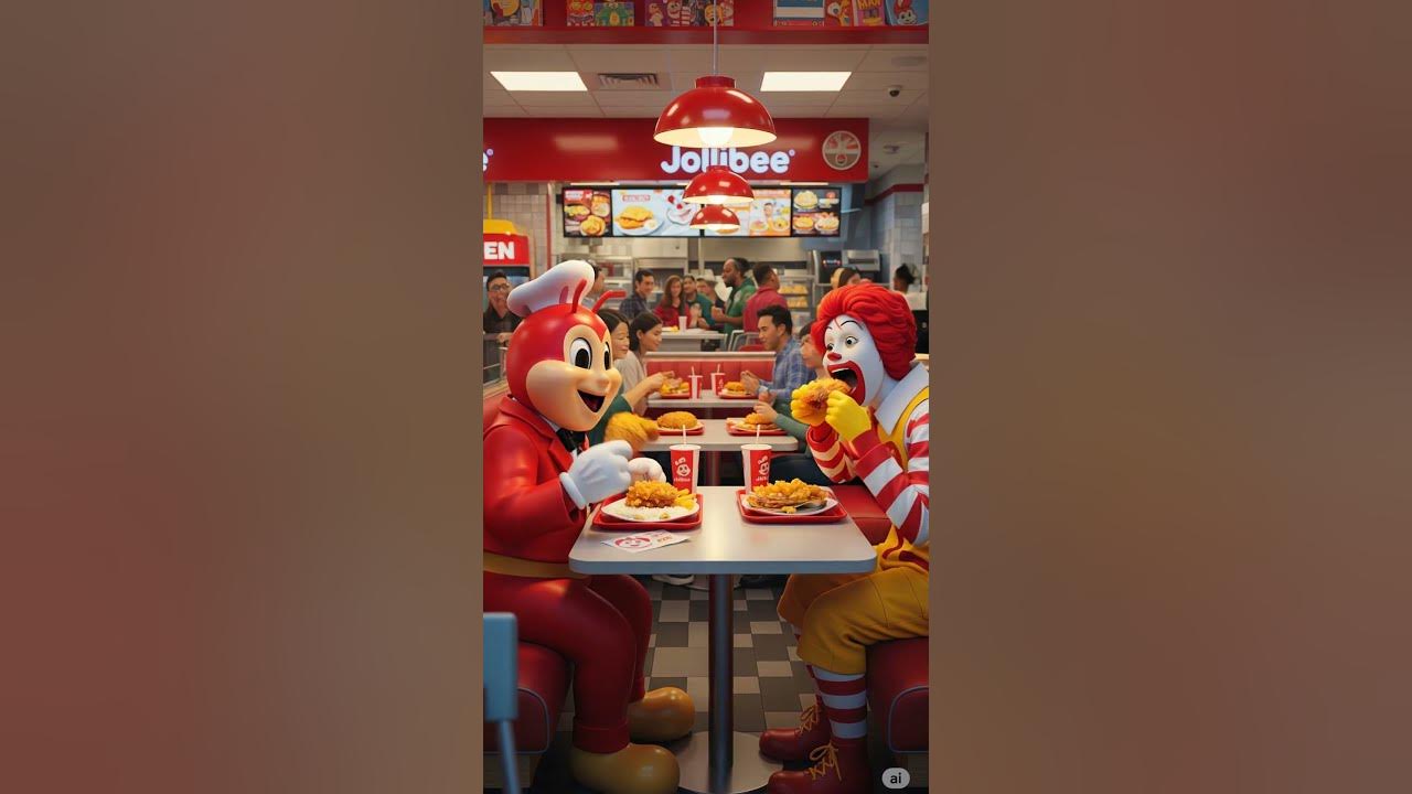 🍗 Best Friends Over Chickenjoy | Jollibee & Ronald 😂❤️ #jollibee #chickenjoy #mcdonalds