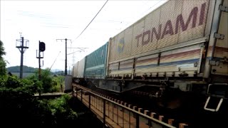 JR貨物 EF210-167号機[吹](代走)+コキ26B　貨物列車1055レ【満載編成♪】　2014.8.7
