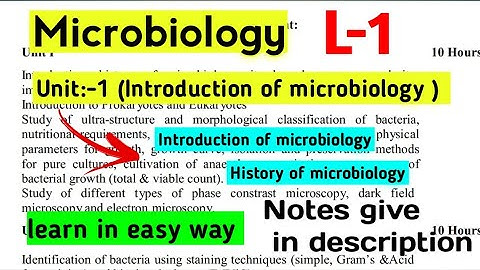 L-1 | pharmaceutical microbiology || Introduction || History || B. pharma 3rd sem. #microbiology