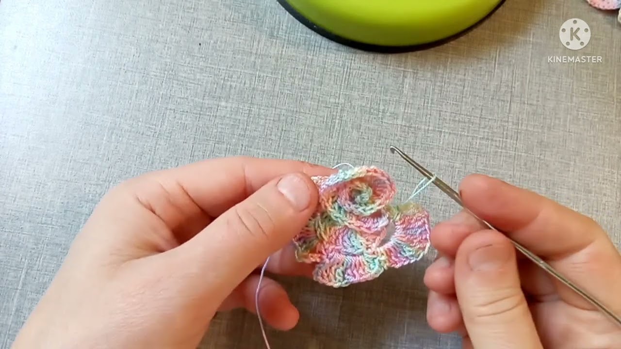 Роза крючком. Ирландское кружево