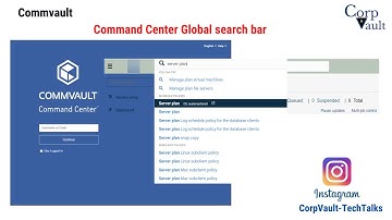 #Commvault Command Centre Global Search Bar (for beginners)