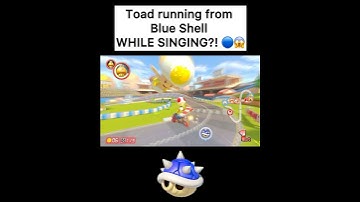 Toad running from Blue Shell WHILE SINGING?! 🔵😱 #mariokart #gaming #trending #blowup #fyp #shorts
