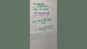 How to solve x^2+2x+3=0