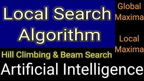 Local Search Algorithm in Artificial Intelligence.  global maxima, global minima