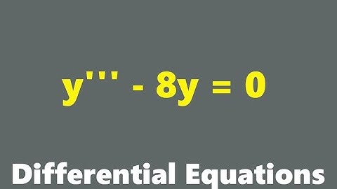 y^3-8y=0 Solve the differential equation with complex numbers y