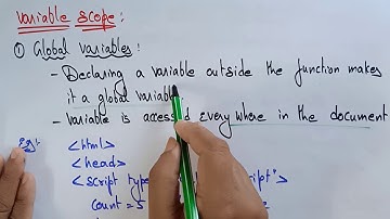 Variables and Scope | JavaScript | WT | Web Technology | Lec-27 | Bhanu Priya