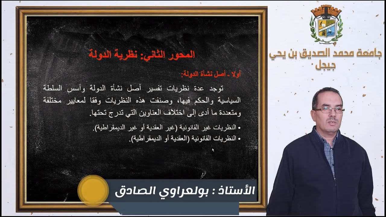 محاضرات في القانون الدستوري : المحور الثاني: نظرية الدولة