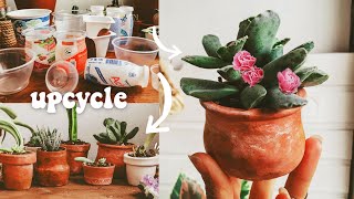 how i made ceramic tlanters from trash