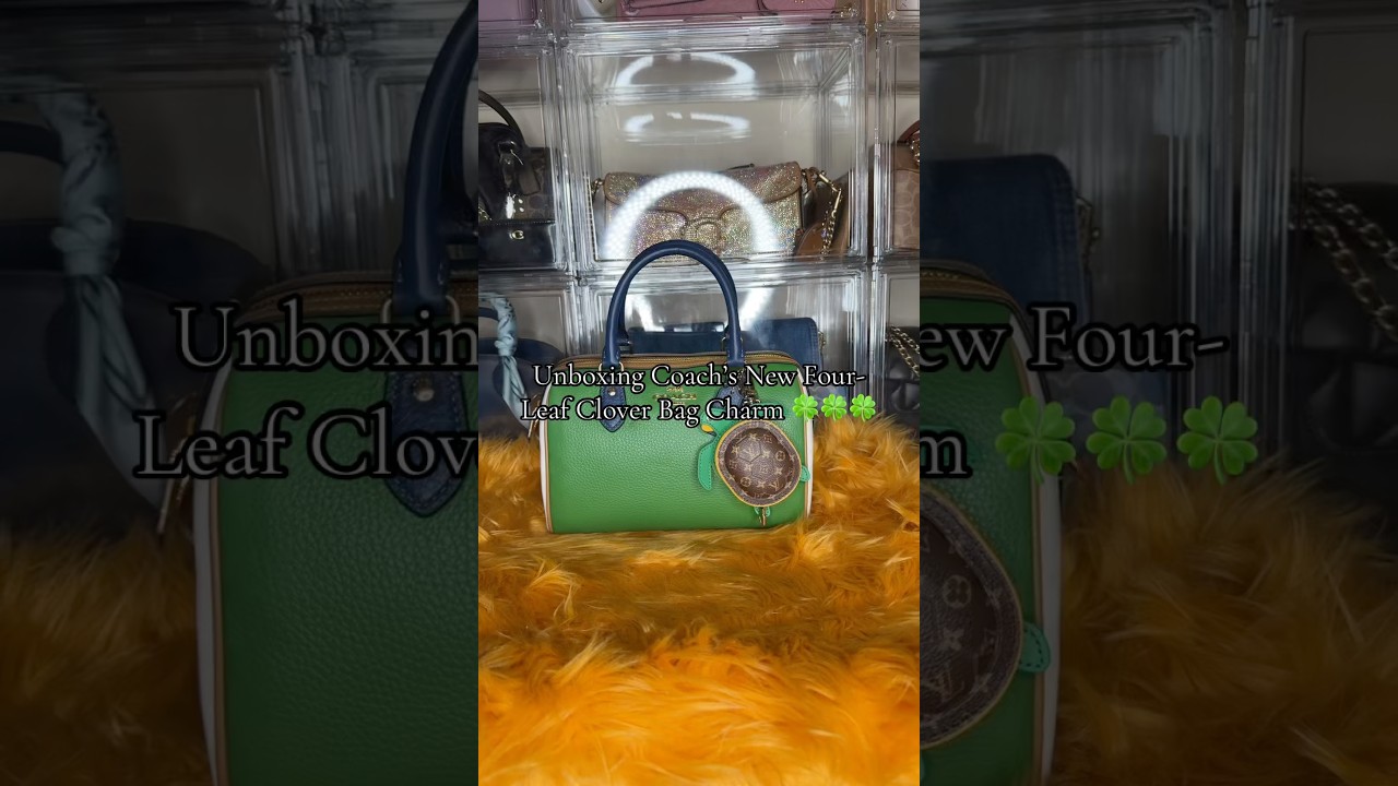 Unboxing Coach's New Four-Leaf Clover Bag Charm 🍀🍀🍀 - YouTube
