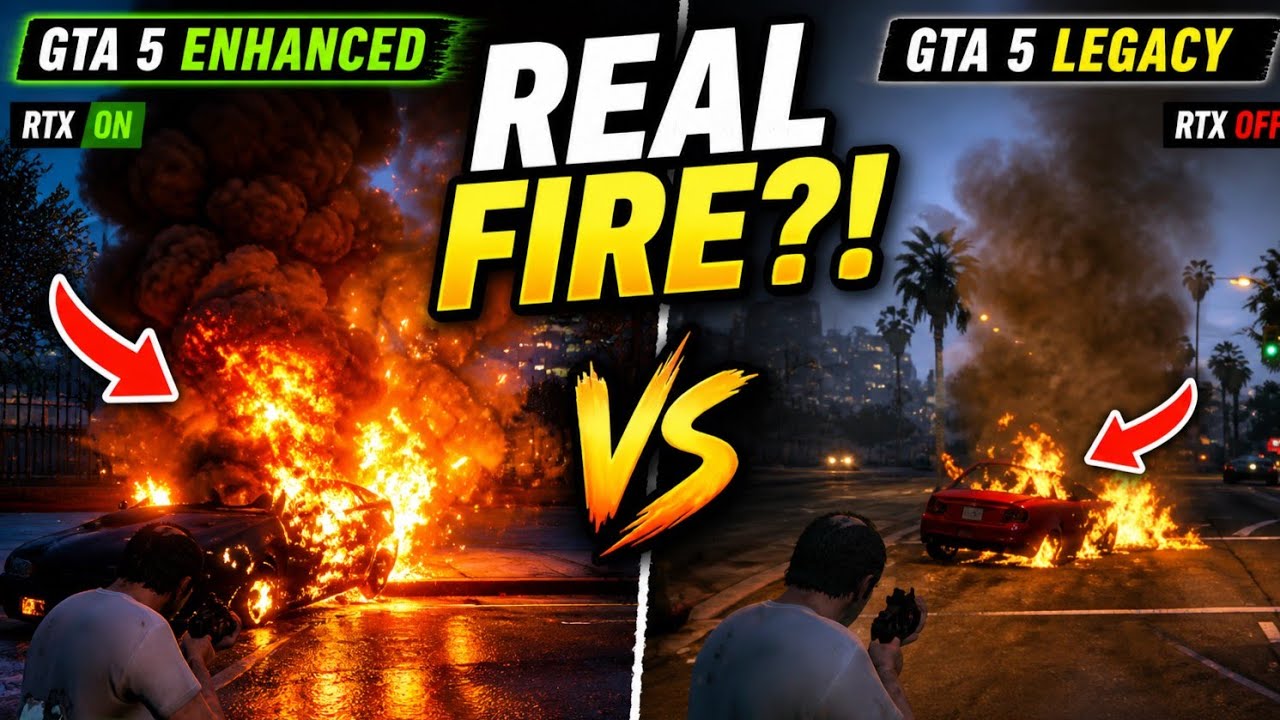GTA 5 PC Enhanced (New Gen) VS Old Gen Best Comparison - RTX ON | Ultra ...