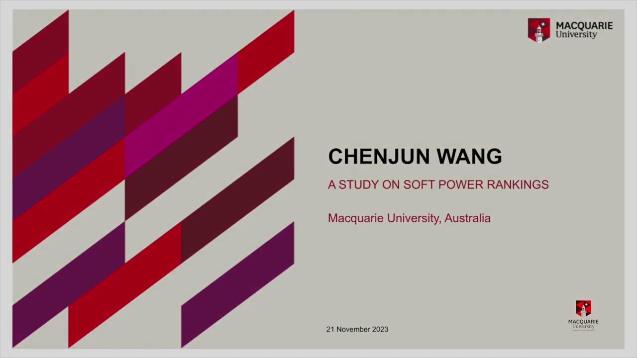 A study of soft power rankings - Chenjun Wang