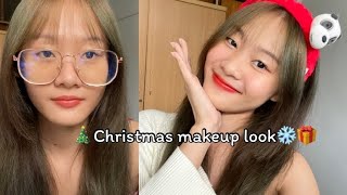 🎄Christmas makeup look🎁❄️ แต่งหน้าไปเที่ยวช่วงคริสต์มาส ปีใหม่แบบปัง ๆ | Mildthii screenshot 1