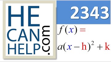 2343 {HECANHELP.COM USA & GEORGE MATHEW} Given a Point and the Vertex Find the Function f(x)