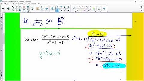 Rational Functions: Oblique Asymptotes Video #2