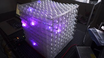 Some more animations on 9x9x9 RGB LED cube using FastLED Arduino WS2812B LED strips