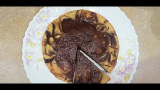 Marble Cake Vanilla & Chocolate Sponge Cake Recipe😍