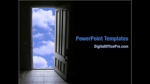 Open Door To The World PowerPoint Template Backgrounds - DigitalOfficePro #06533