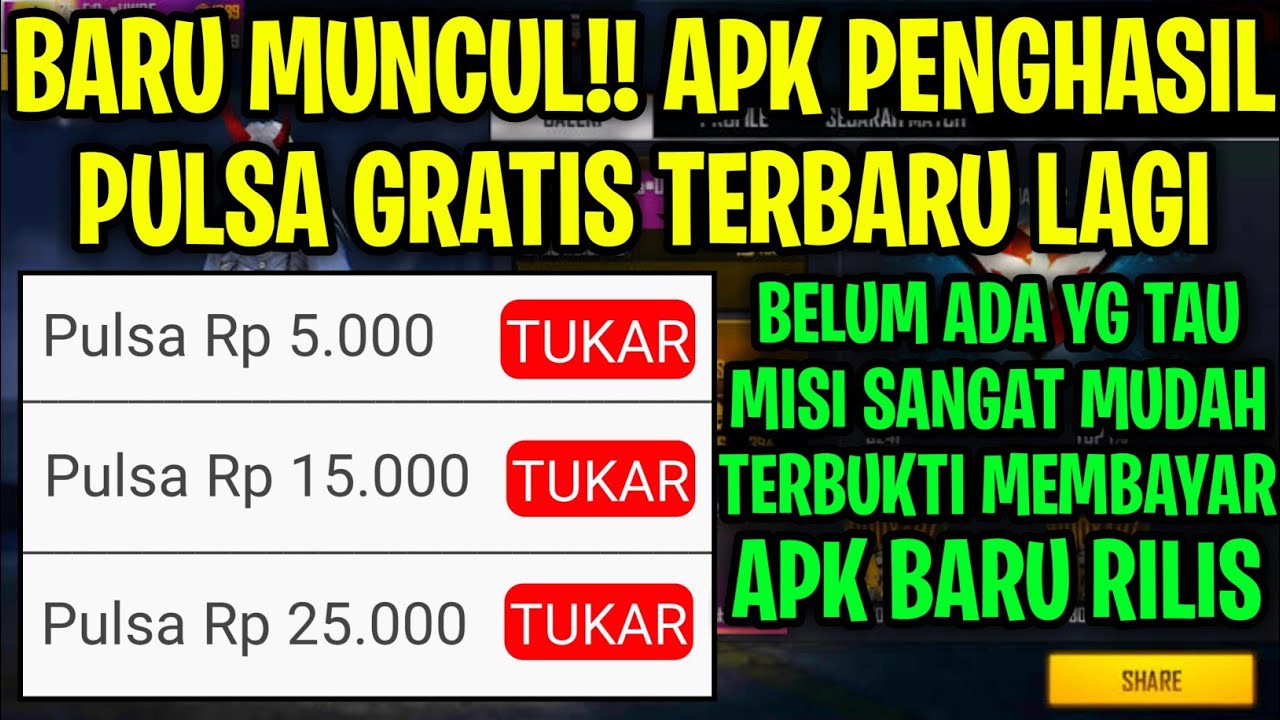 Baru Apk Penghasil Pulsa Tercepat 2021 Youtube