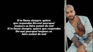 GIMS feat MALUMA: Si te llamo, Lyrics/Paroles