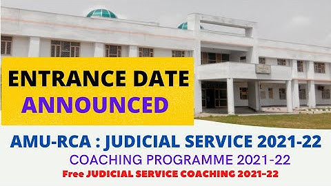 AMU RCA: amu rca judicial service entrance exam date announced | amu judicial service
