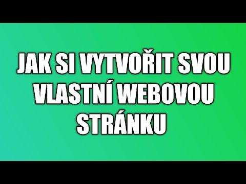 Video: Jak Vytvořit Stránku Na Google