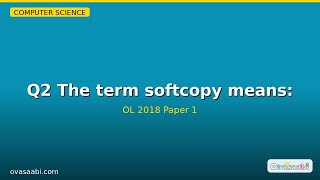 GCE OL | 2018 | Computer Science | Paper 1 | Q2