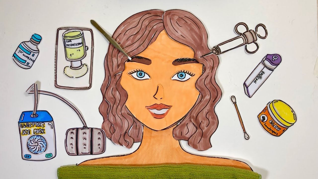 [Paper ASMR] Relaxing ASMR Eyebrow Transplant #ASMR #paperdiy # ...