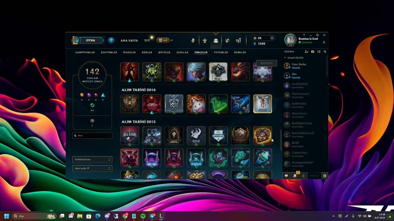 TR/85 SKİN/130 CHAMP/74LVL/9 YILLIK HESAP videosu