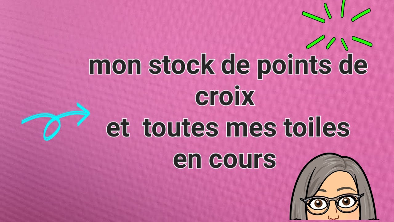 Mon stock de points de croix et mes toiles en cours 😅😅😅😅#pointdecroix #crossstitch
