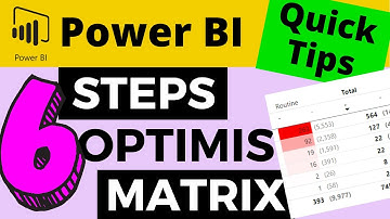 QT#41 - 6 Steps for Optimising a Power BI Matrix to Displaying Multiple Measures