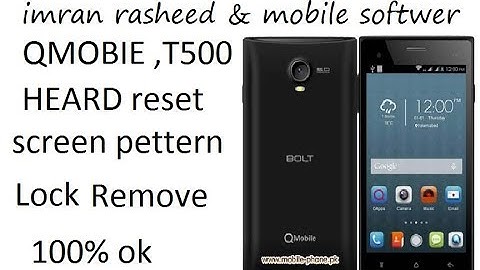 QMobile T500 Bolt Screen Pattern Lock,remove Hard Reset