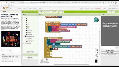 Number Guessing Game with MIT App Inventor
