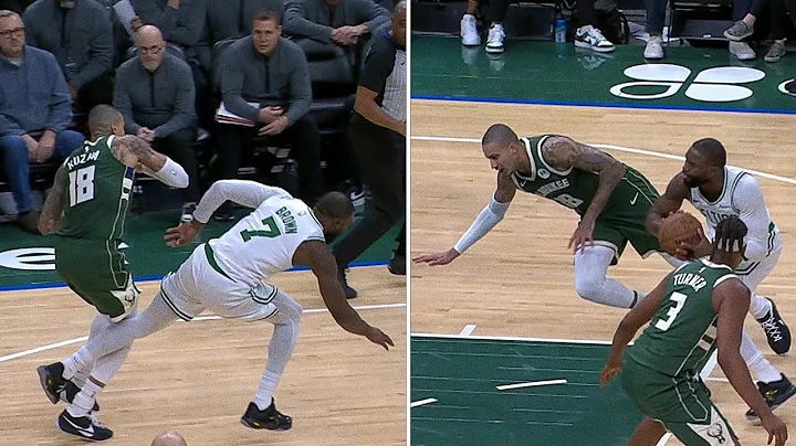 Jaylen Brown ELBOWS Kuzma After Kuzma Shoved Him to the Ground 😱