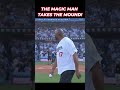 Magic Johnson Throws First Pitch to Shohei Ohtani! 🏀⚾️