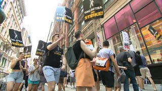 Thousands of Actors Join Striking Writers on Picket Lines