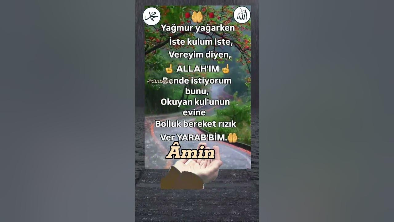 Yağmurla Gelen Dua Ey Rabbim, Evlerimize Bereket Yağdır - Dini Sözler