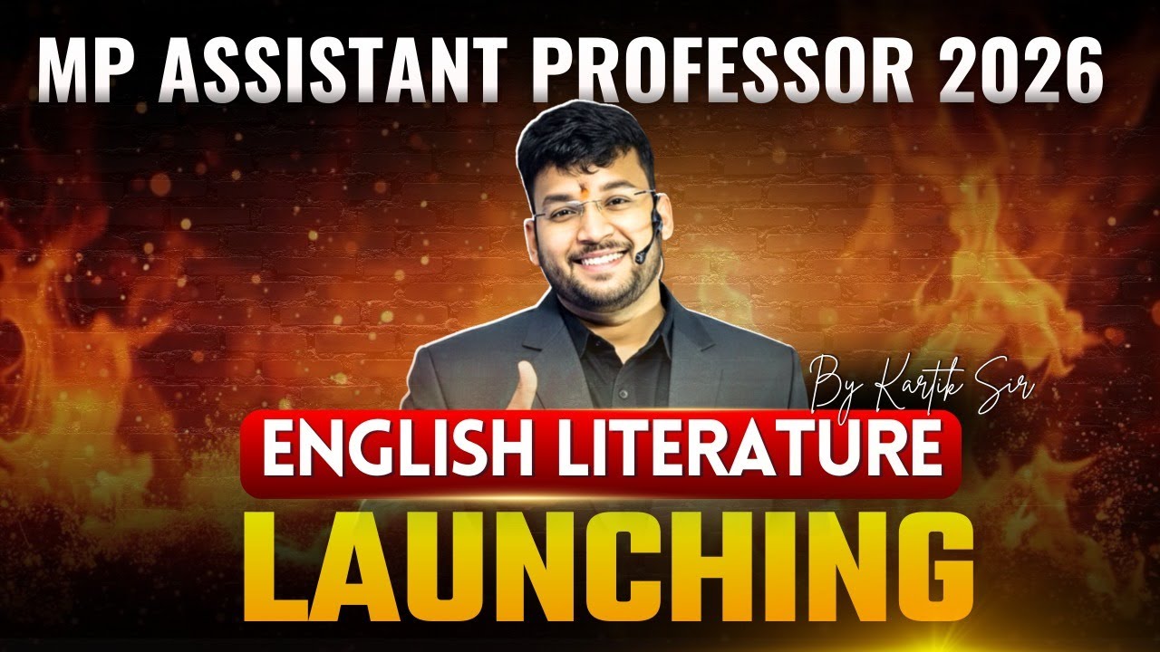 MP Assistant Professor English  2026 | MP SET 2026 |  English Literature New Batch By Kartik Gupta