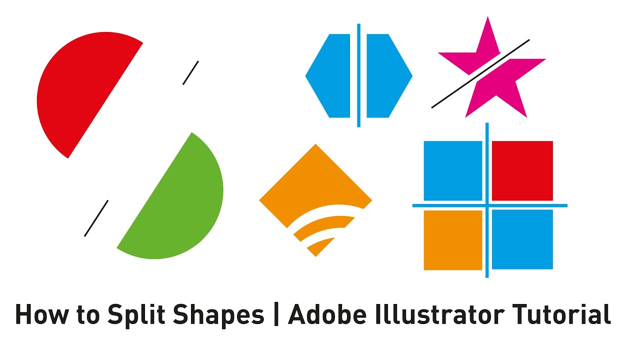 How To Split Shapes In Illustrator Cc Adobe Illustrator Tutorial How To Split Shapes In Illustrator Cc Adobe Illustrator Tutorial