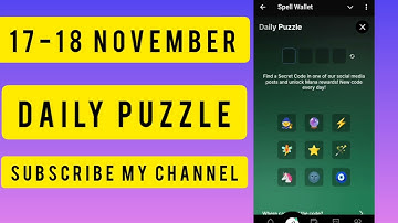 Spell Wallet Daily Puzzle 17-18 November| SpellWallet Today Puzzle| Spell Wallet Secret codes