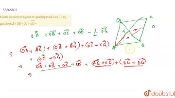 If G is the intersection of diagonals of a parallelogram ABCD and O is any point, then `