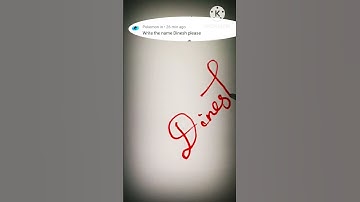 "Dinesh" Beautiful name in cursive writing/ comment your name/ Harishkutty channel subscribe 👍