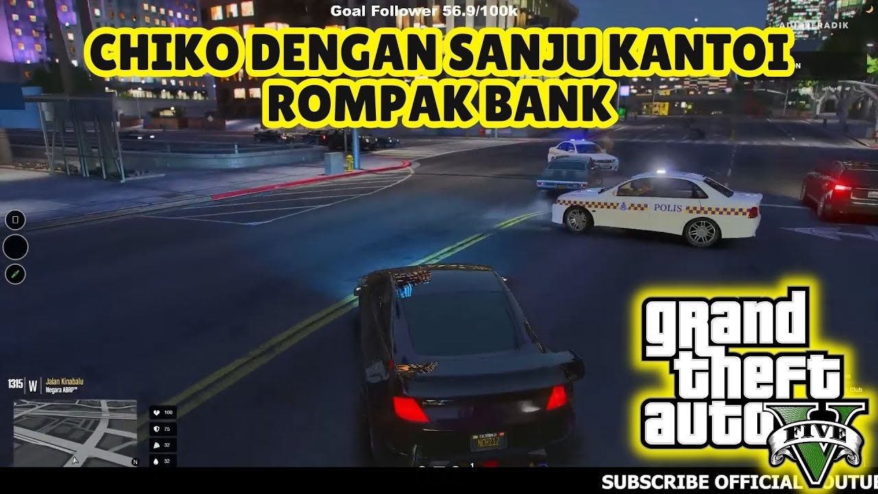 🔴 GTA 5 | CHIKO DENGAN SANJU KANTOI ROMPAK BANK