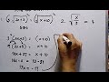 Radicals (solve and Check) | Franz MATHS TV