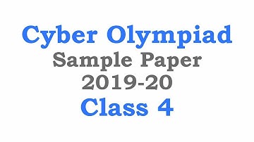NCO Cyber Olympiad Class 4 Sample Paper 2019-20