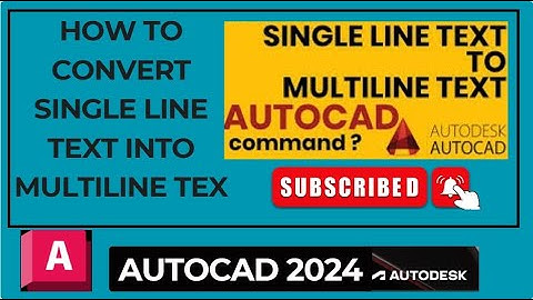 How to Convert single line Text to MText || Single Line Text to Multiline Text AutoCAD 2024